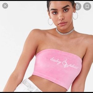 Baby Phat Pink Velvet Tube Top